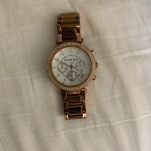 Rose gold MK watch